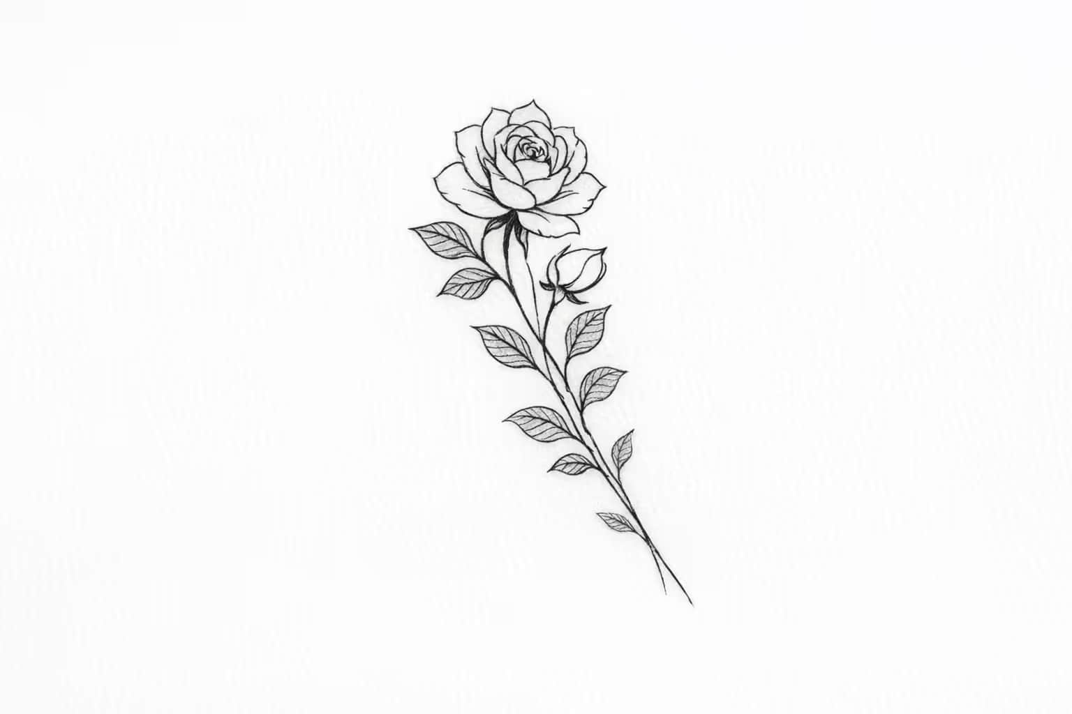 Rose forearm tattoo example