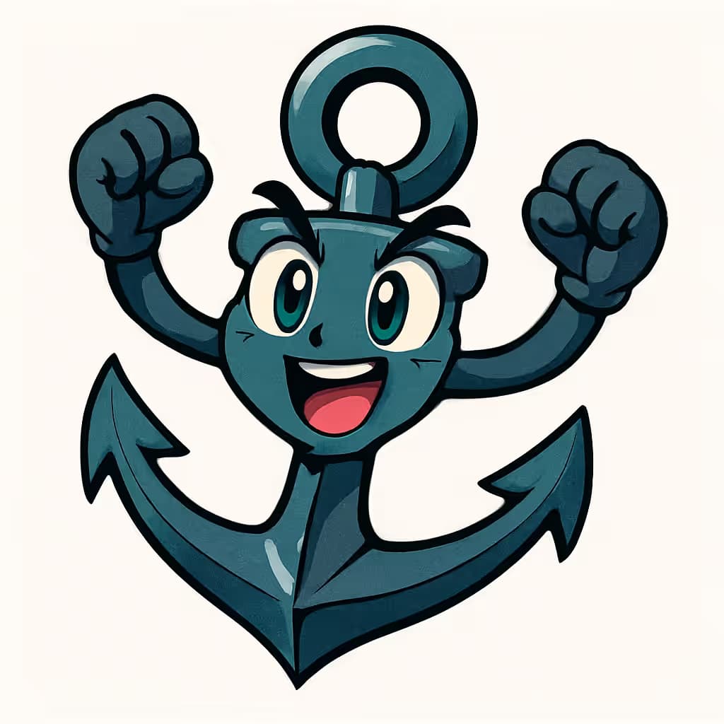 アンカータトゥーのアニメ風キャラクターデザイン