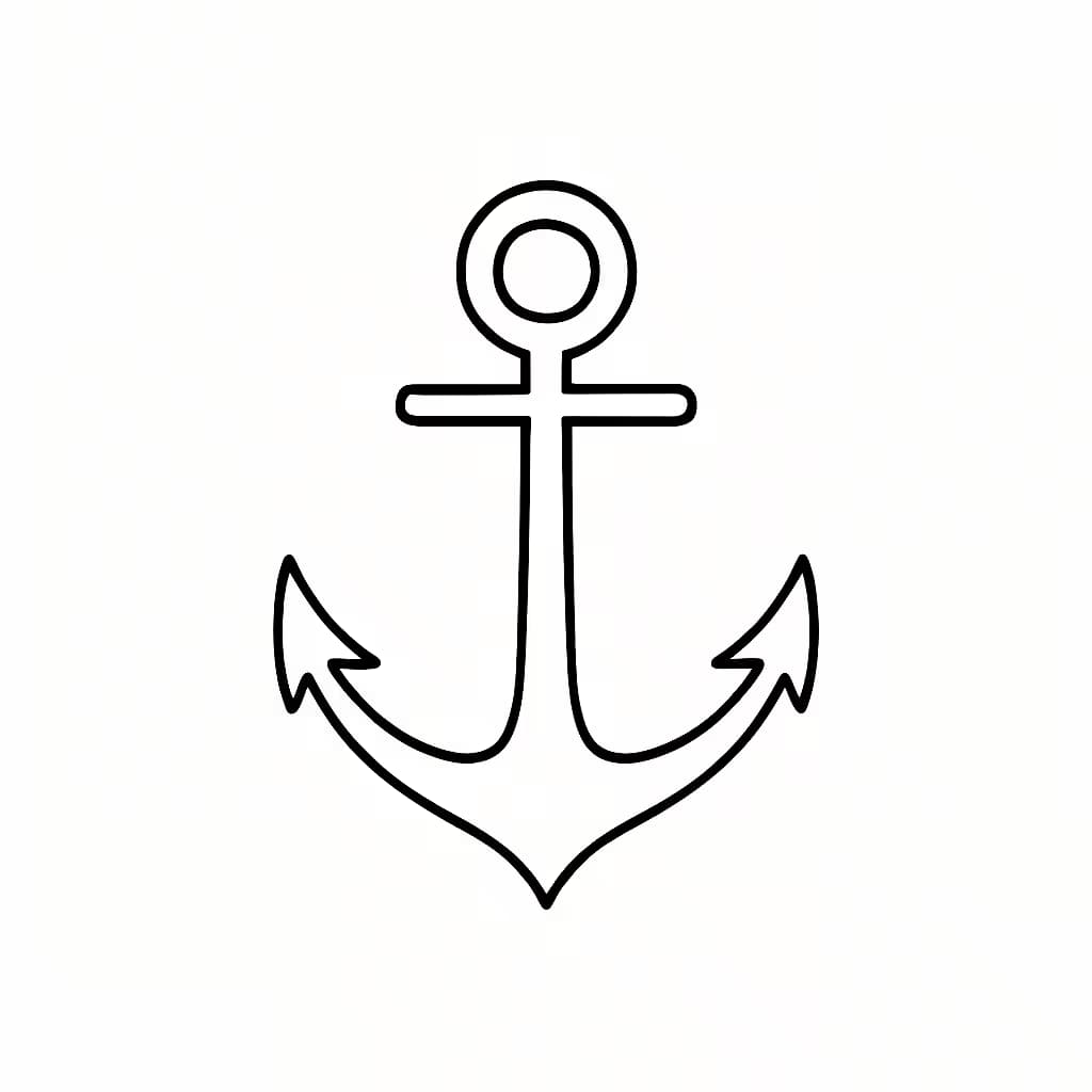 アンカー タトゥー | ミニマルな輪郭デザイン