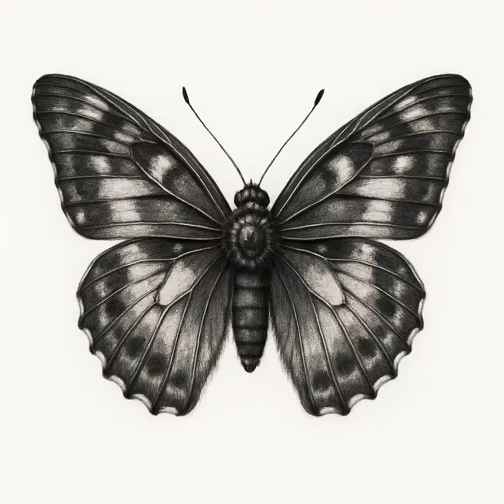 Butterfly Tattoo | Realism Style Detailed Close-Up Design