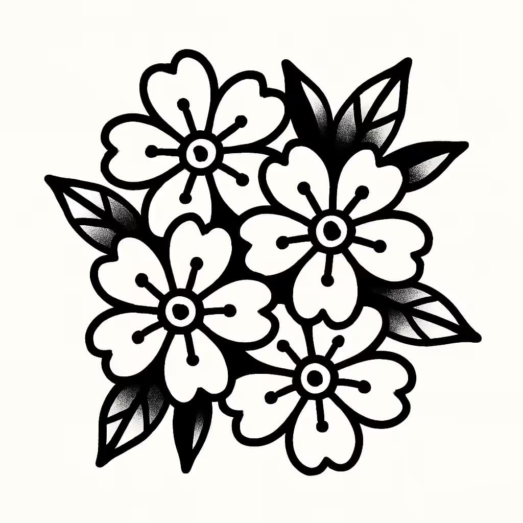 桜のタトゥー クラシックな美しさの表現