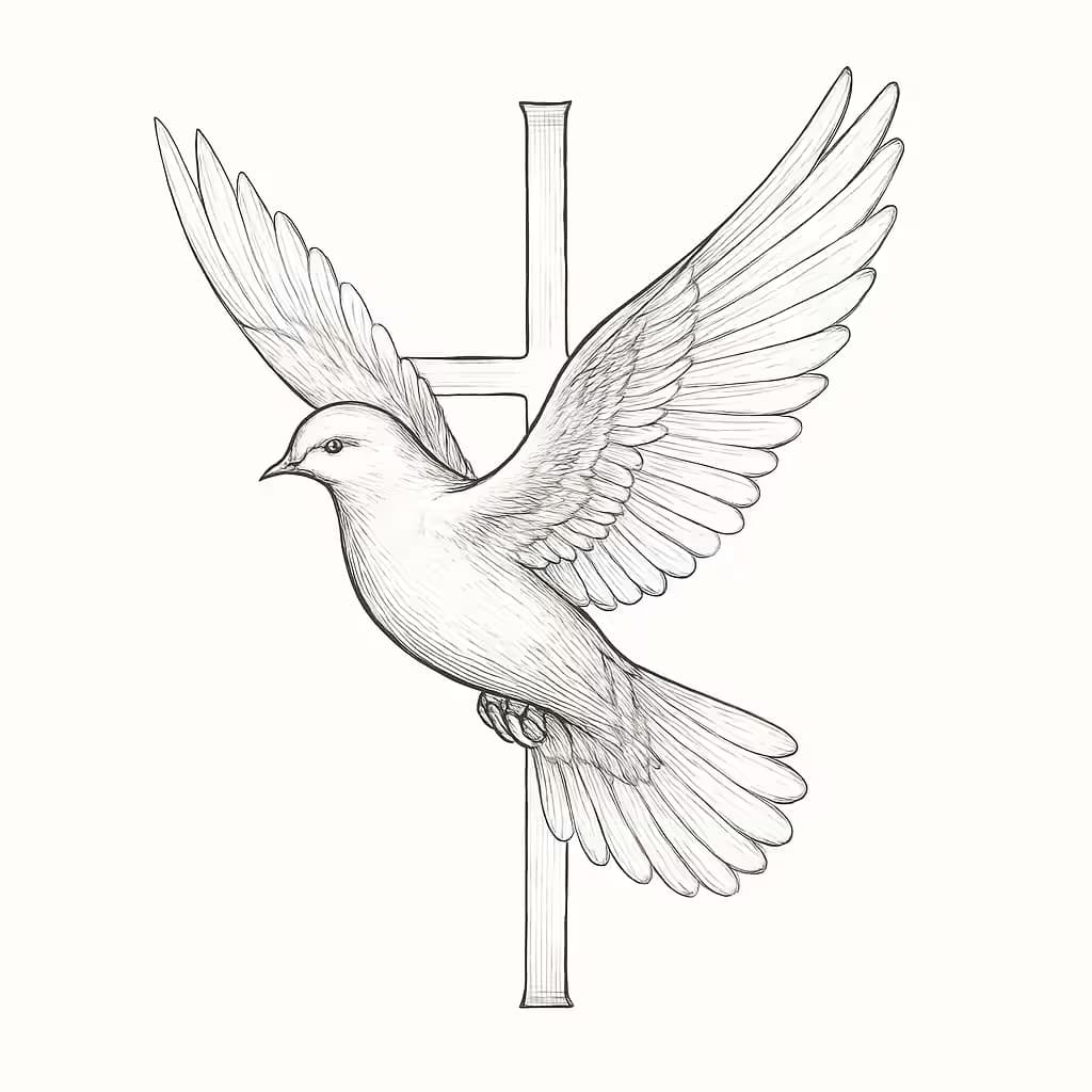 クロスタトゥー:繊細な平和の象徴デザイン