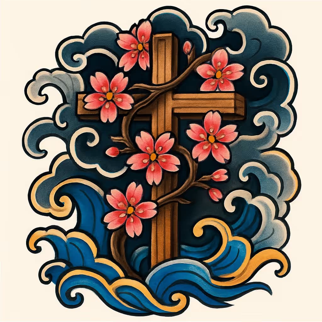 クロスタトゥー×和風デザインの融合美