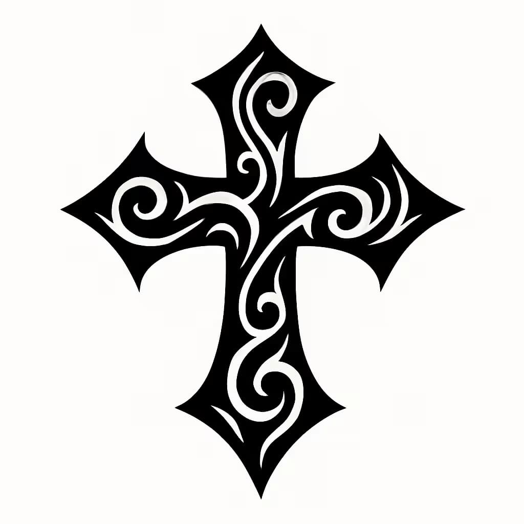 クロスタトゥー部族風 | 伝統と守護のデザイン