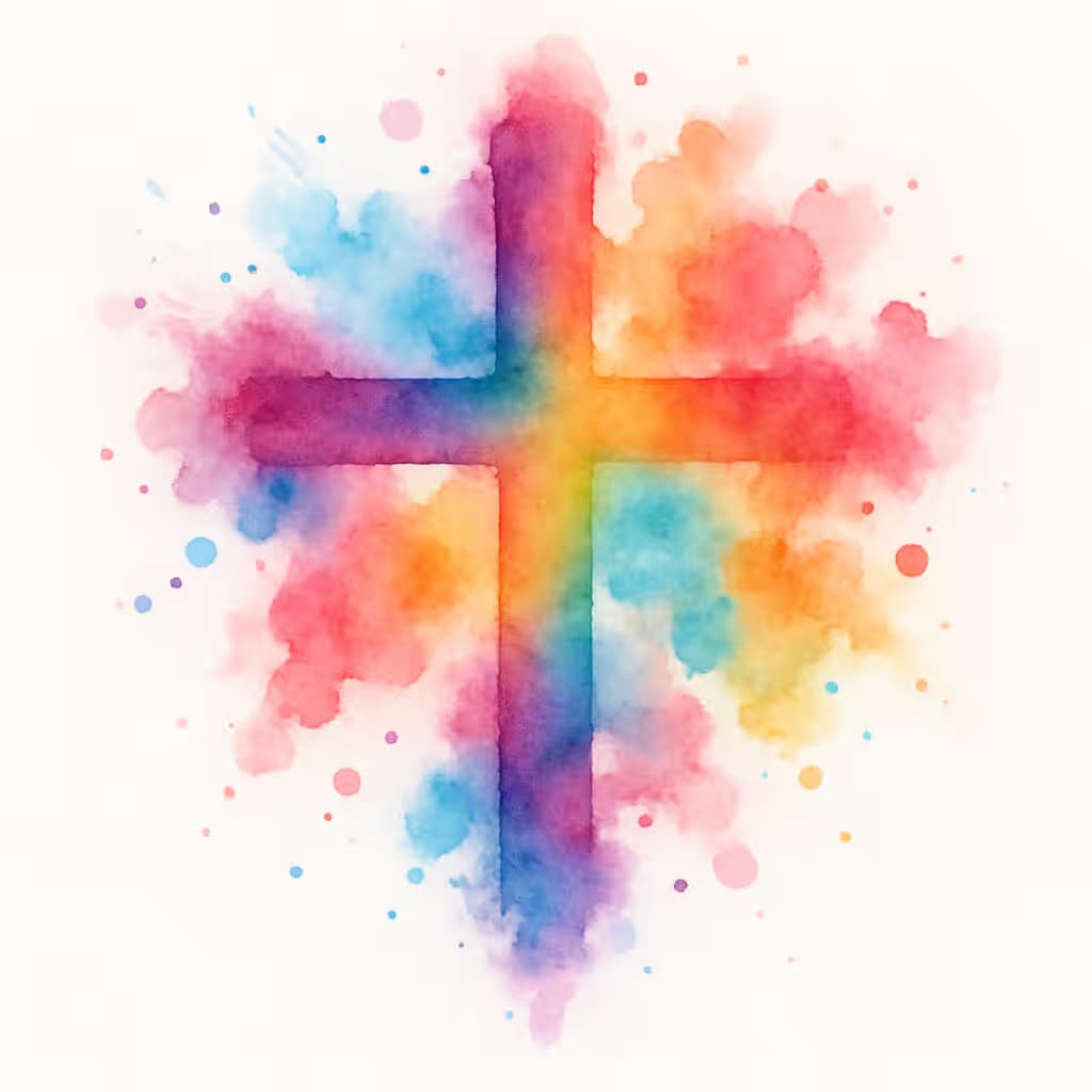 クロスタトゥー水彩デザインの温もりある魅力