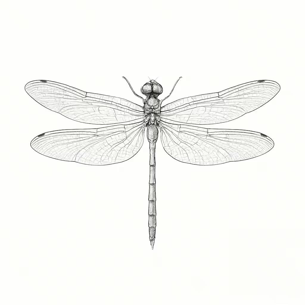 トンボタトゥー 細線で繊細な翼を描くデザイン