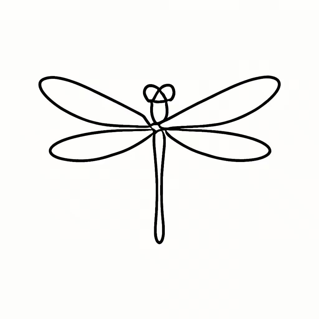 トンボタトゥー | ミニマリストラインアート