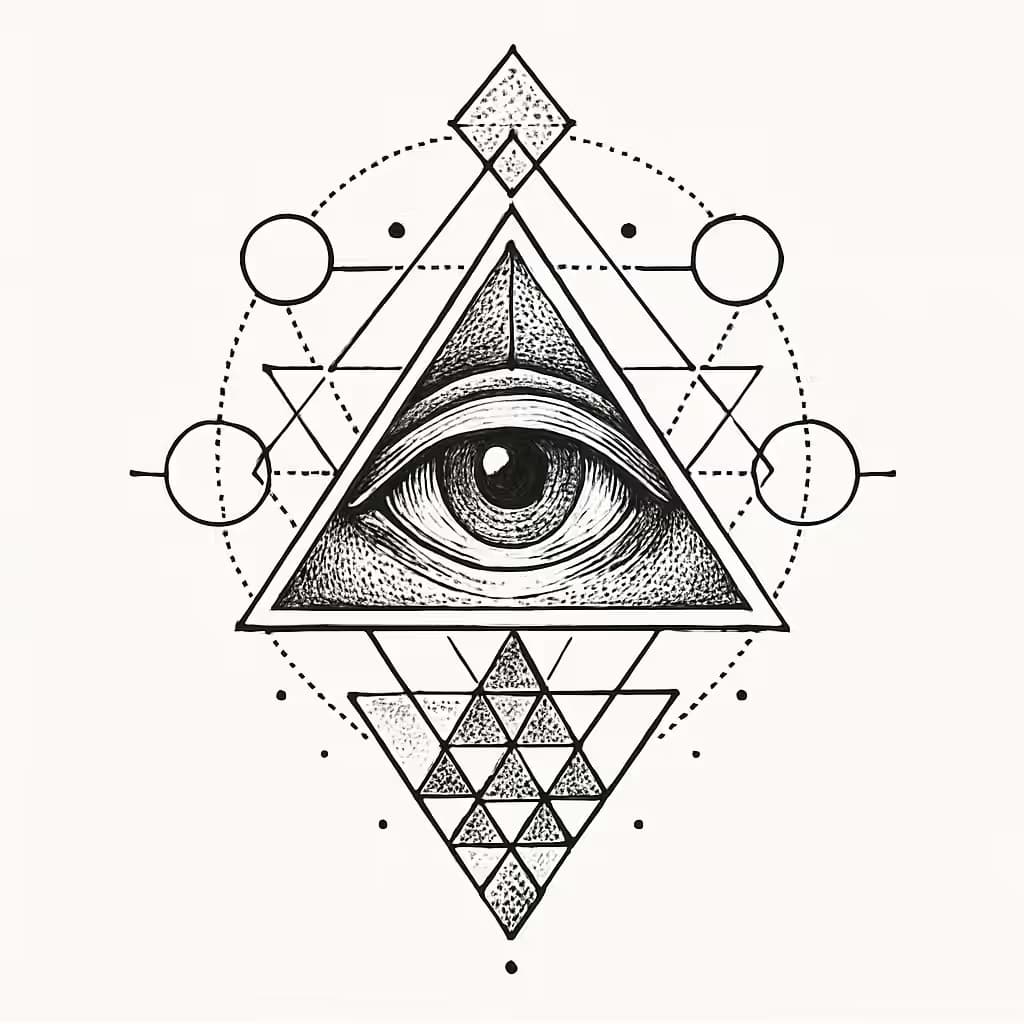 アイタトゥー幾何学デザイン | 神秘的な美の表現