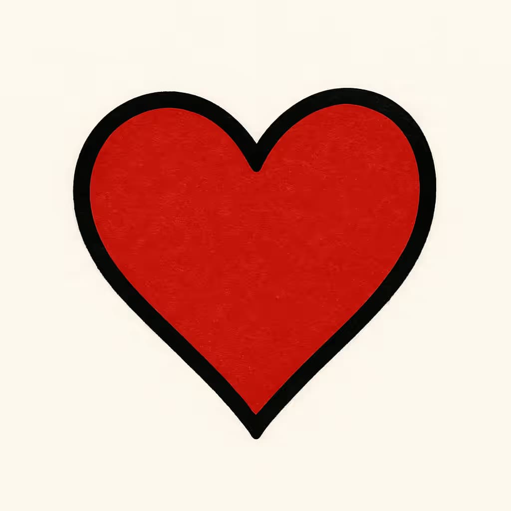 ハートタトゥー | ベーシックな愛のシンボル