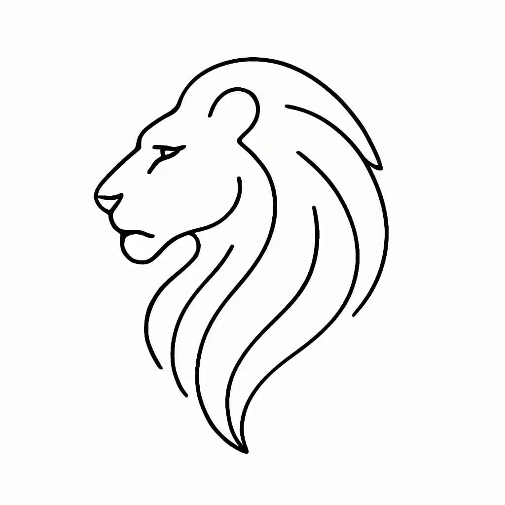 ライオンタトゥー 極細ラインアートデザイン