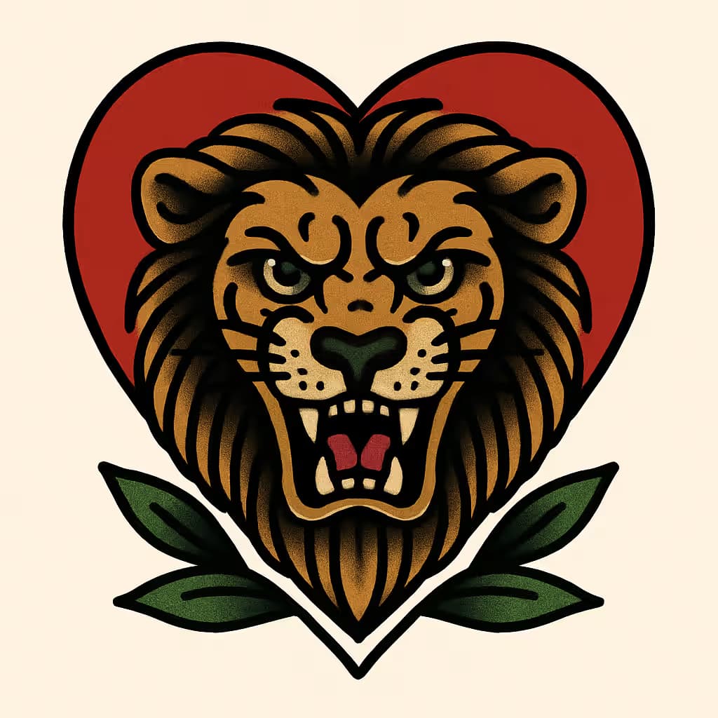 ライオンタトゥーの伝統デザイン