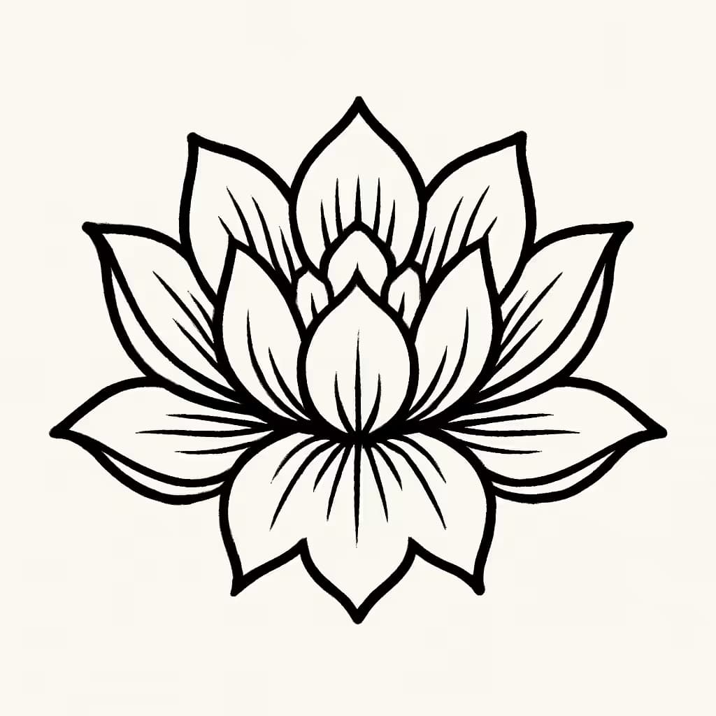 蓮の花タトゥー | ベーシックな美しさと伝統