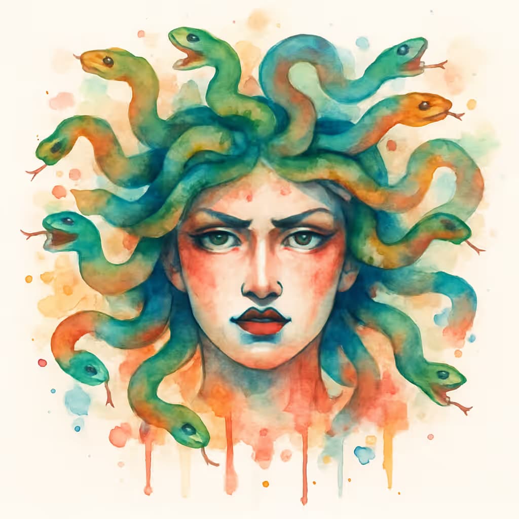 メデューサタトゥー 水彩風デザインの魅力