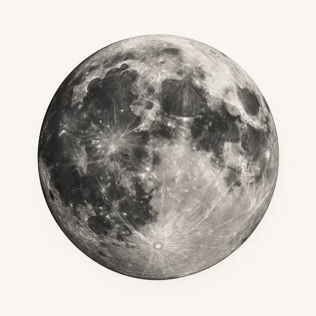 ムーンタトゥー | リアリズム月面デザイン