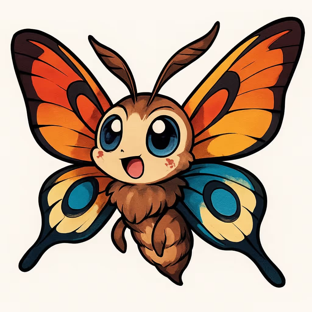 蛾のタトゥー アニメ風表現で魅せる個性