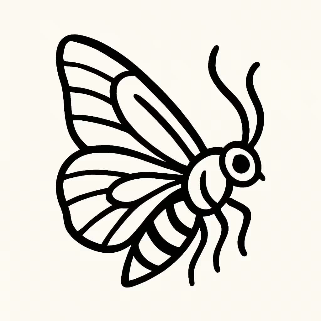 蛾タトゥー | ベーシックスタイルの側面デザイン