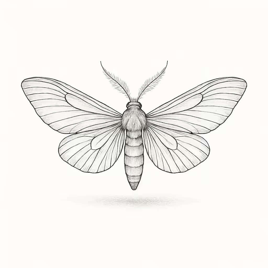 蛾のタトゥー繊細な影と変化の美