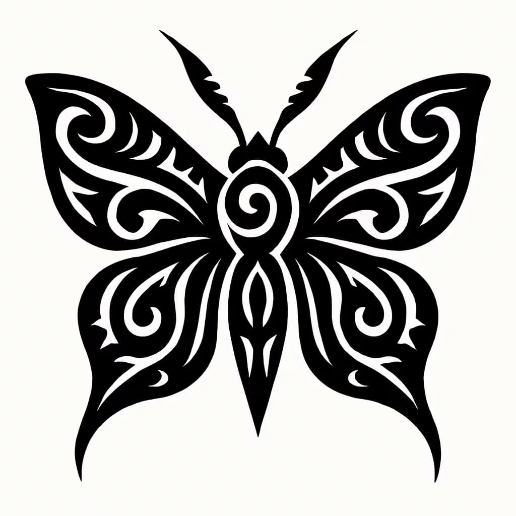 蛾タトゥーで魅せる部族トーテムデザイン