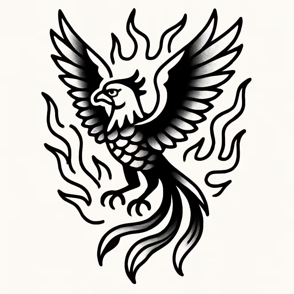 Phoenix Rising Tattoo | Symbol of Renewal and Strength