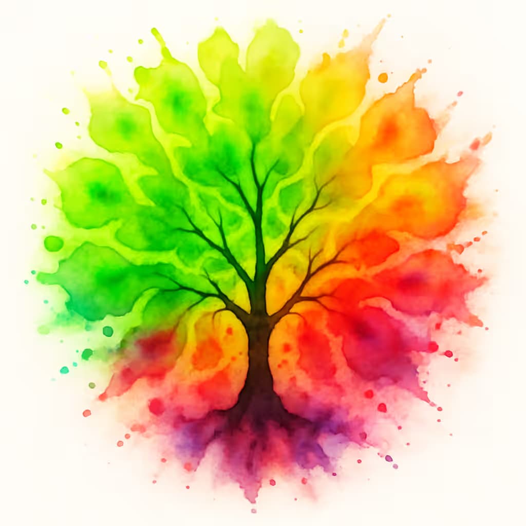 毒樹タトゥー 水彩風 | 花びら広がる幻想デザイン