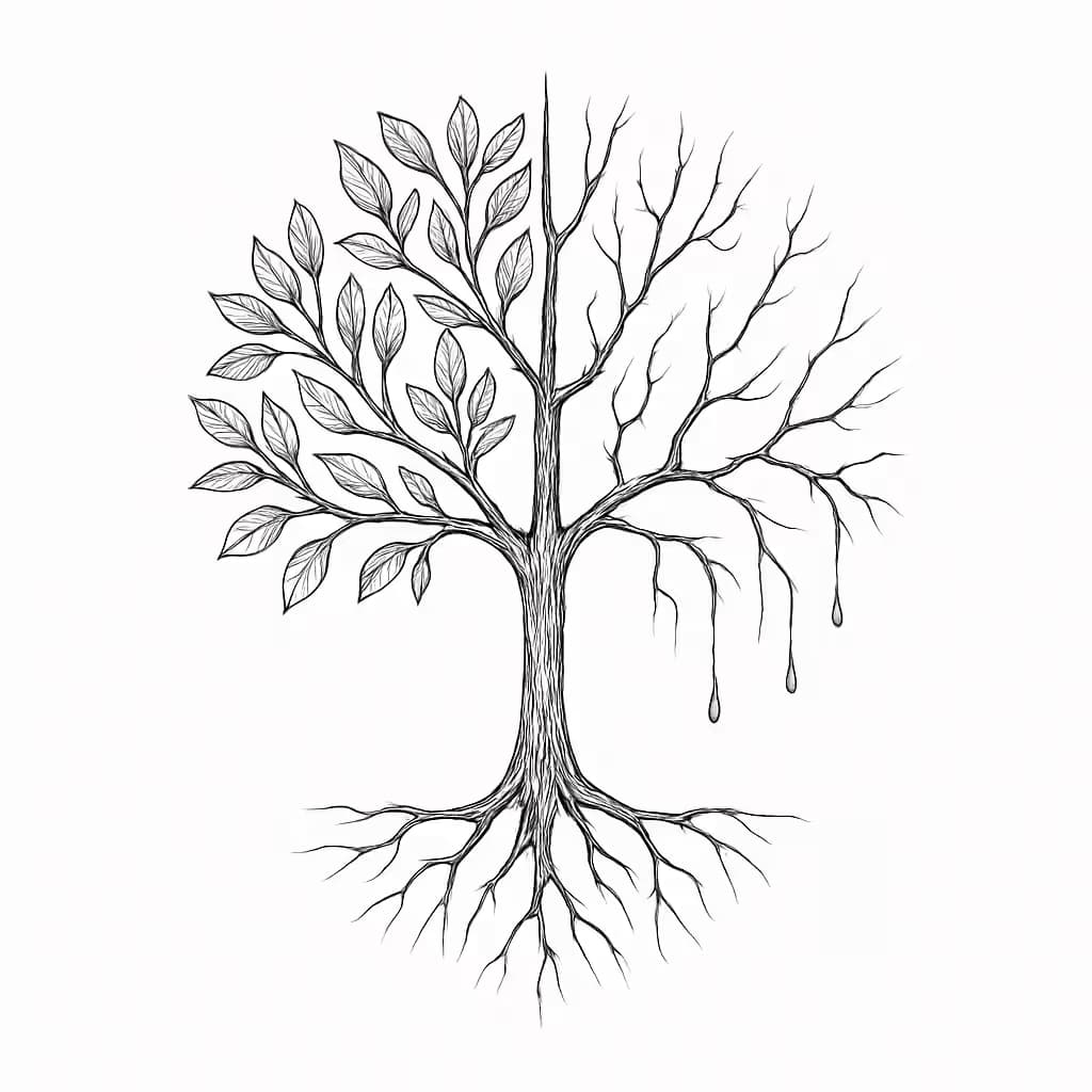 ポイズンツリータトゥー 細線で描く二面性の心木