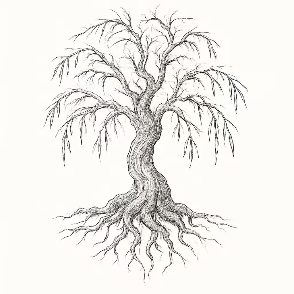 ポイズンツリータトゥー | 優雅な細線アート