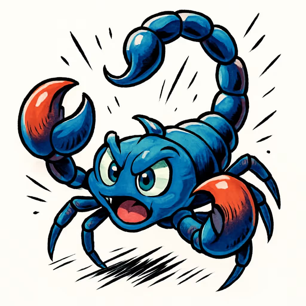 サソリタトゥー アニメ風カリスマデザイン