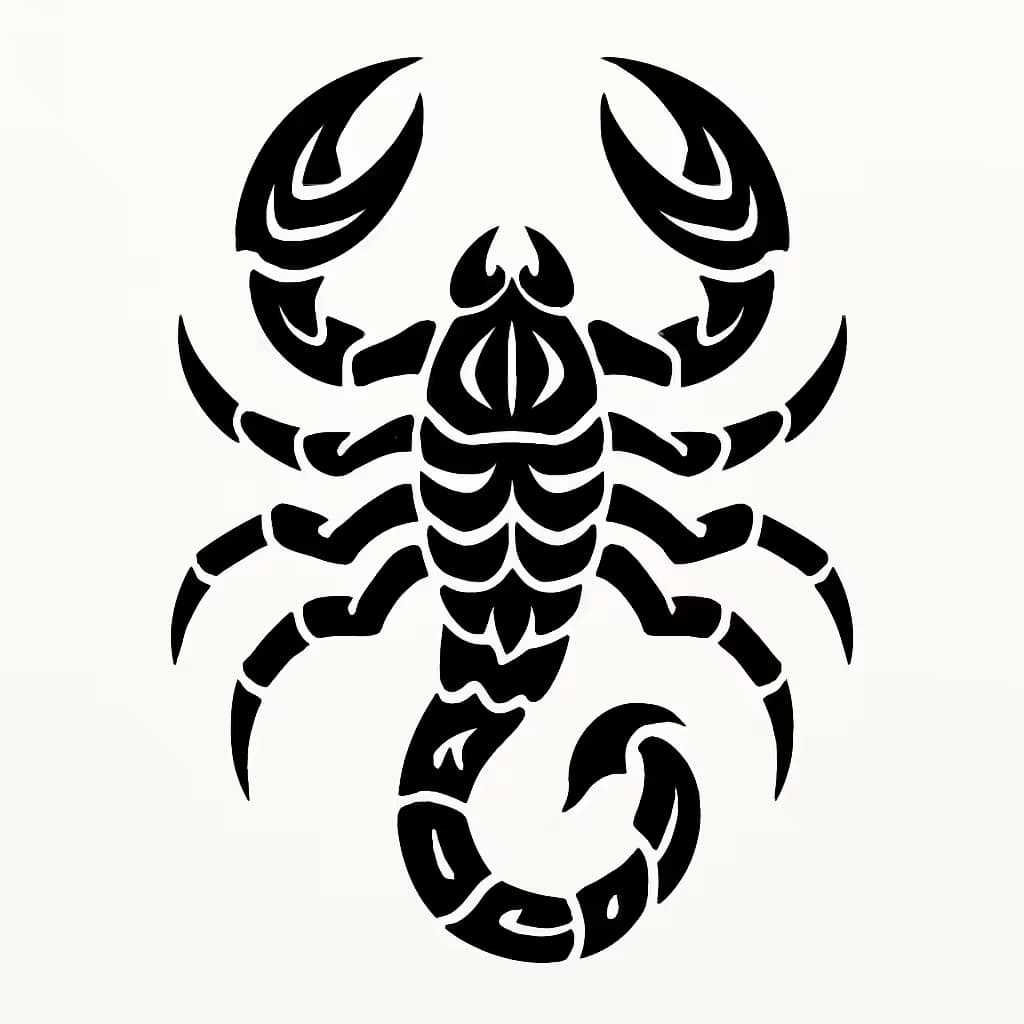 サソリタトゥー 部族風シンボルデザイン