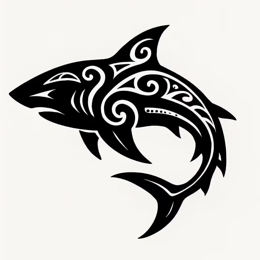 サメタトゥー | 部族スタイルの力強い象徴