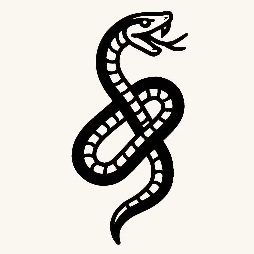 スネークタトゥー | シンプルな無限大デザイン