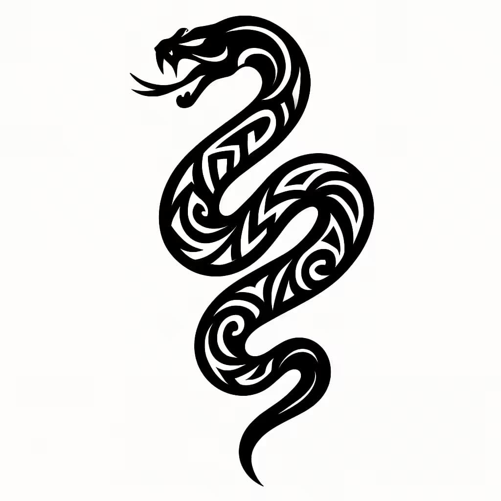 スネークタトゥー|トライバルな部族トーテムデザイン