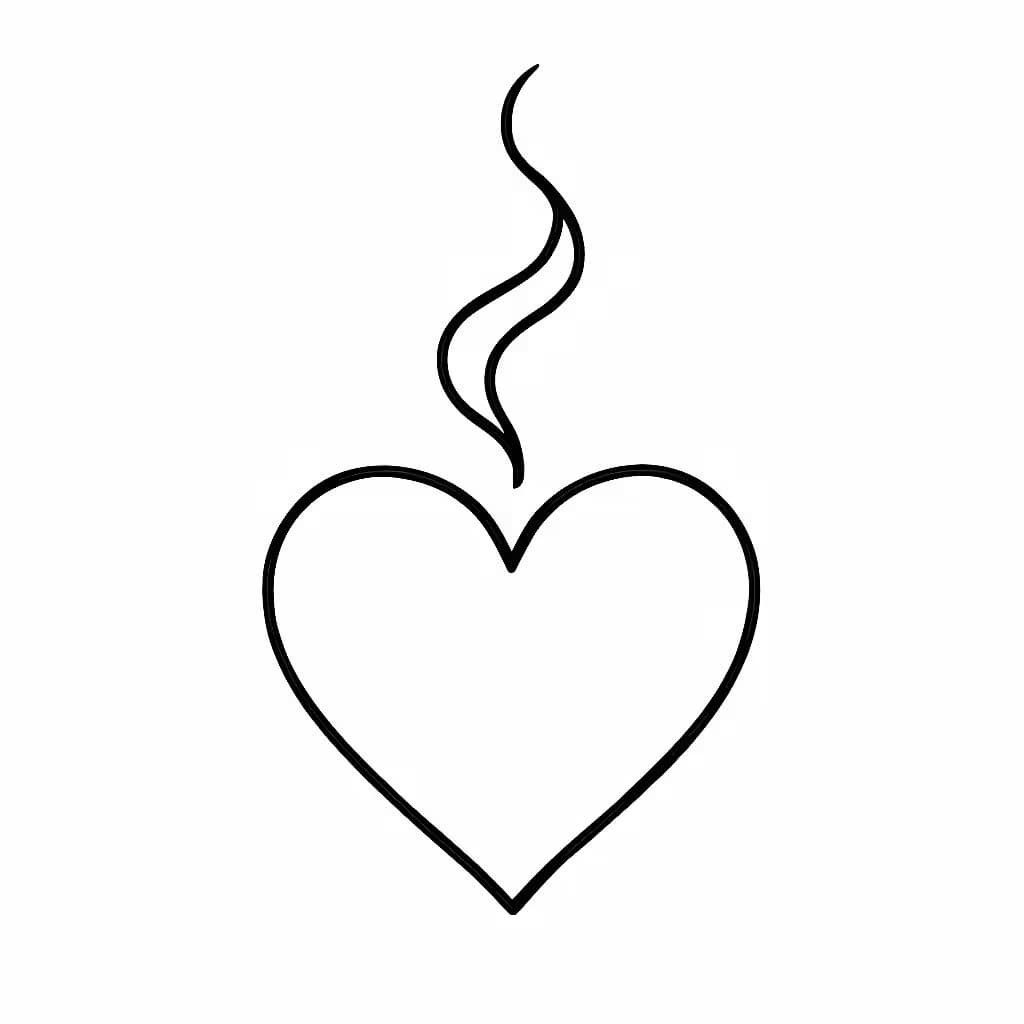 Minimalist Heart Scent | Simple Line Tattoo Art