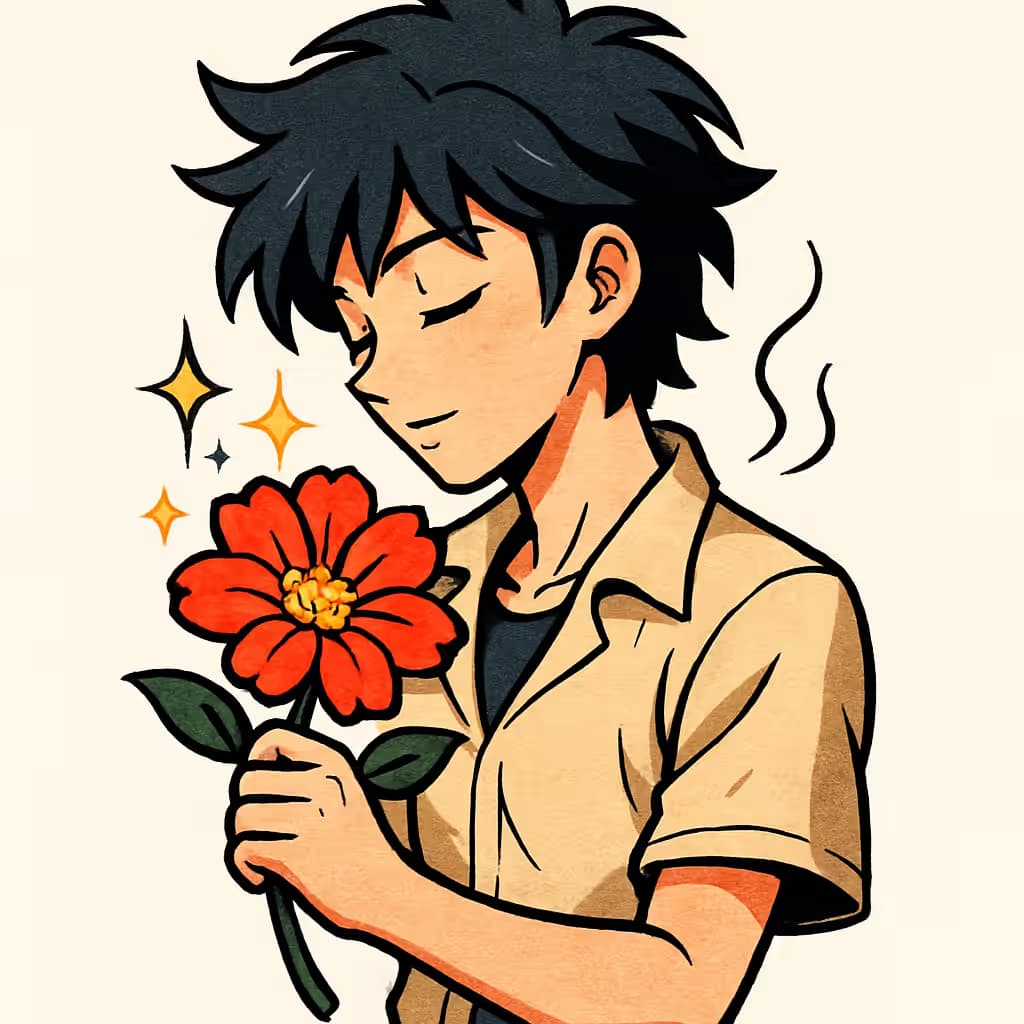 Soul Flower Character Anime Tattoo | Expressive Glow