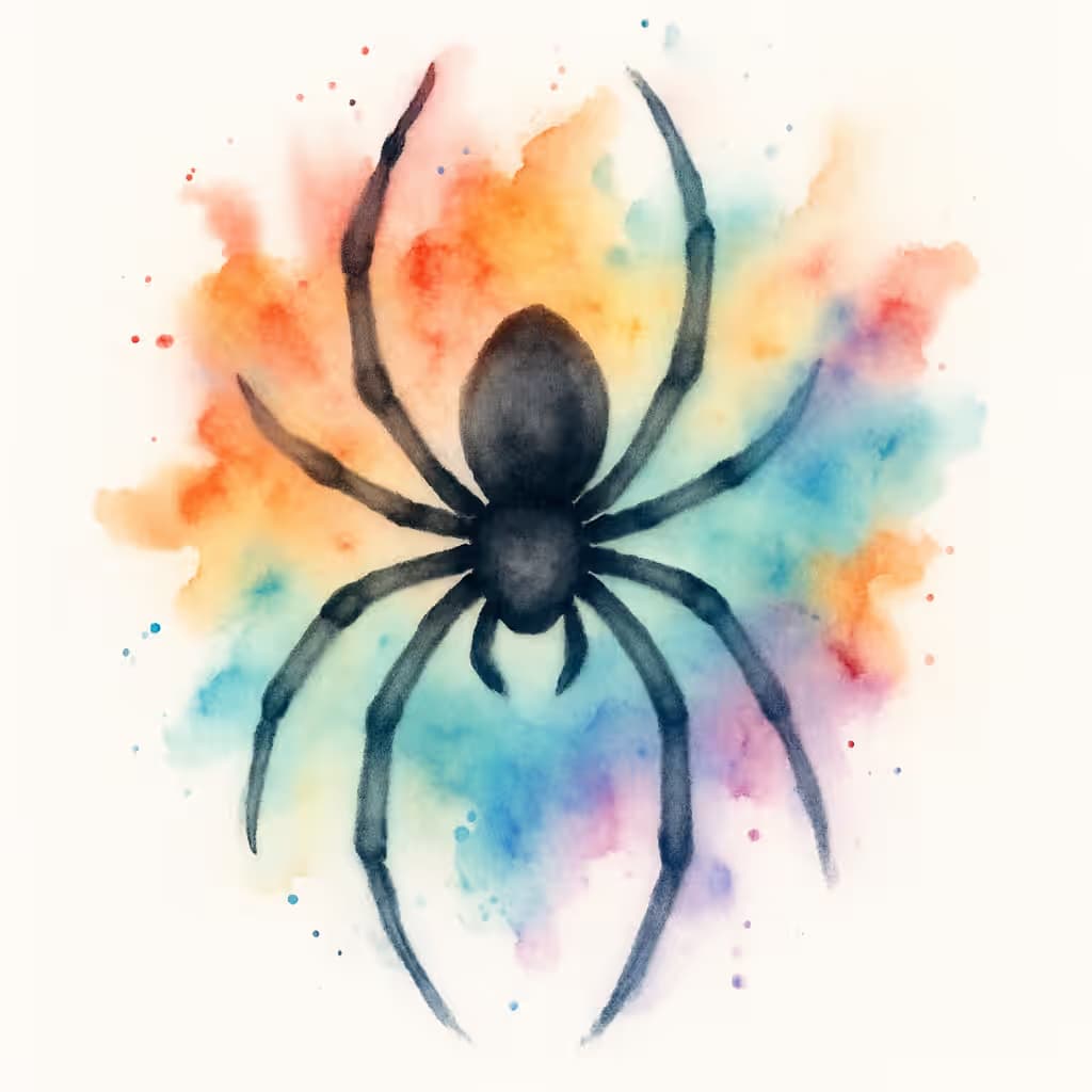 スパイダー タトゥー | 水彩風アートデザイン