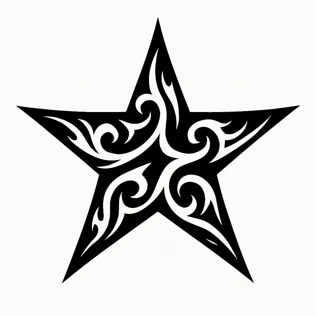 スタータトゥー | 部族スタイル抽象パターン