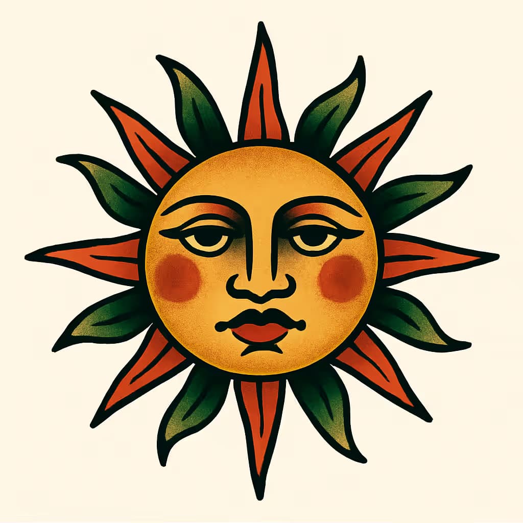 Tatouage Soleil : énergie, vie et espoir