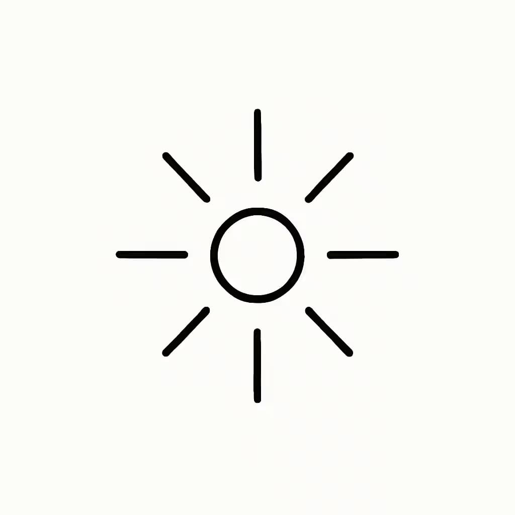 サン タトゥー | ミニマリストの太陽デザイン