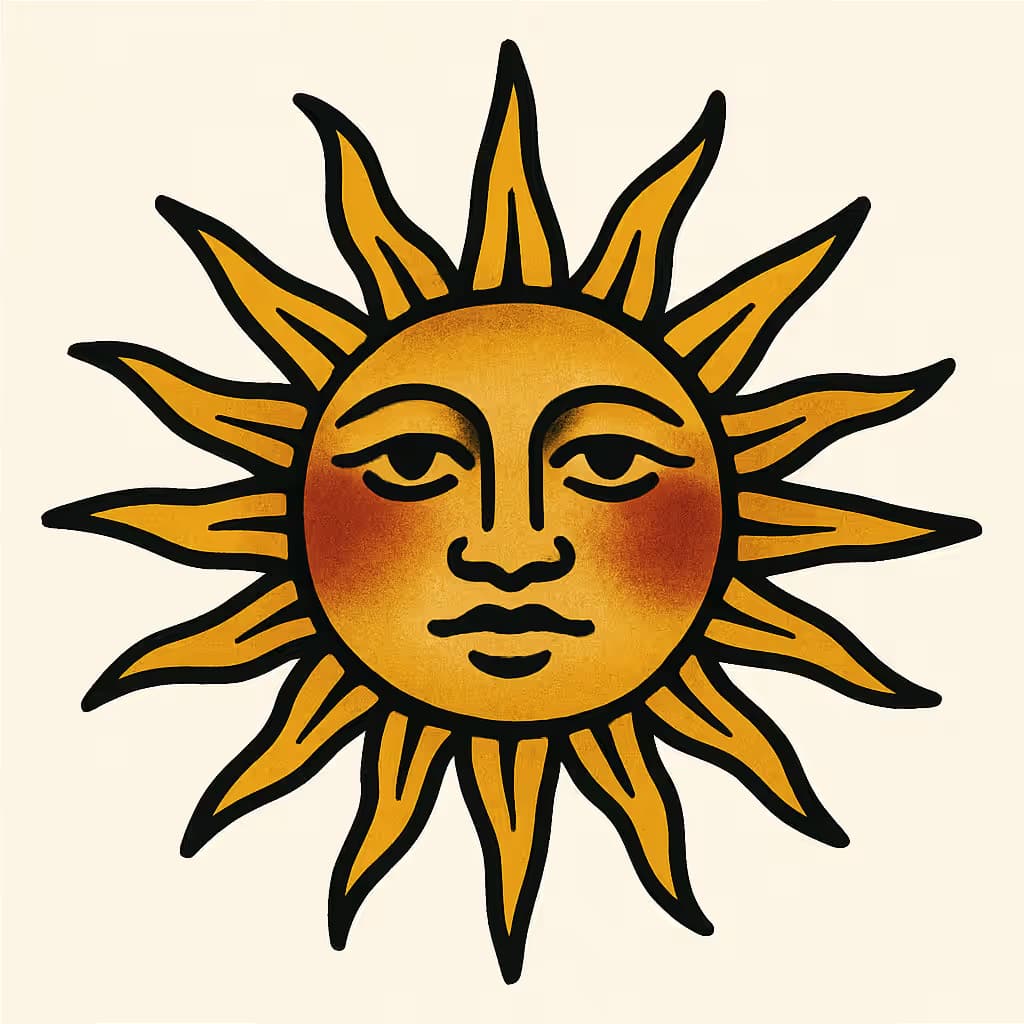 サン タトゥー | アメリカントラディショナルデザイン