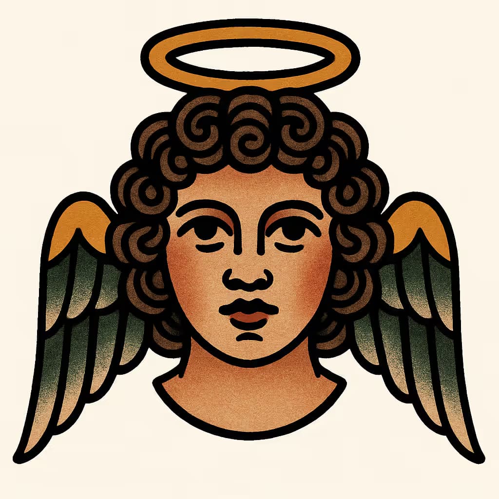 天使のタトゥー | アメリカントラディショナル風