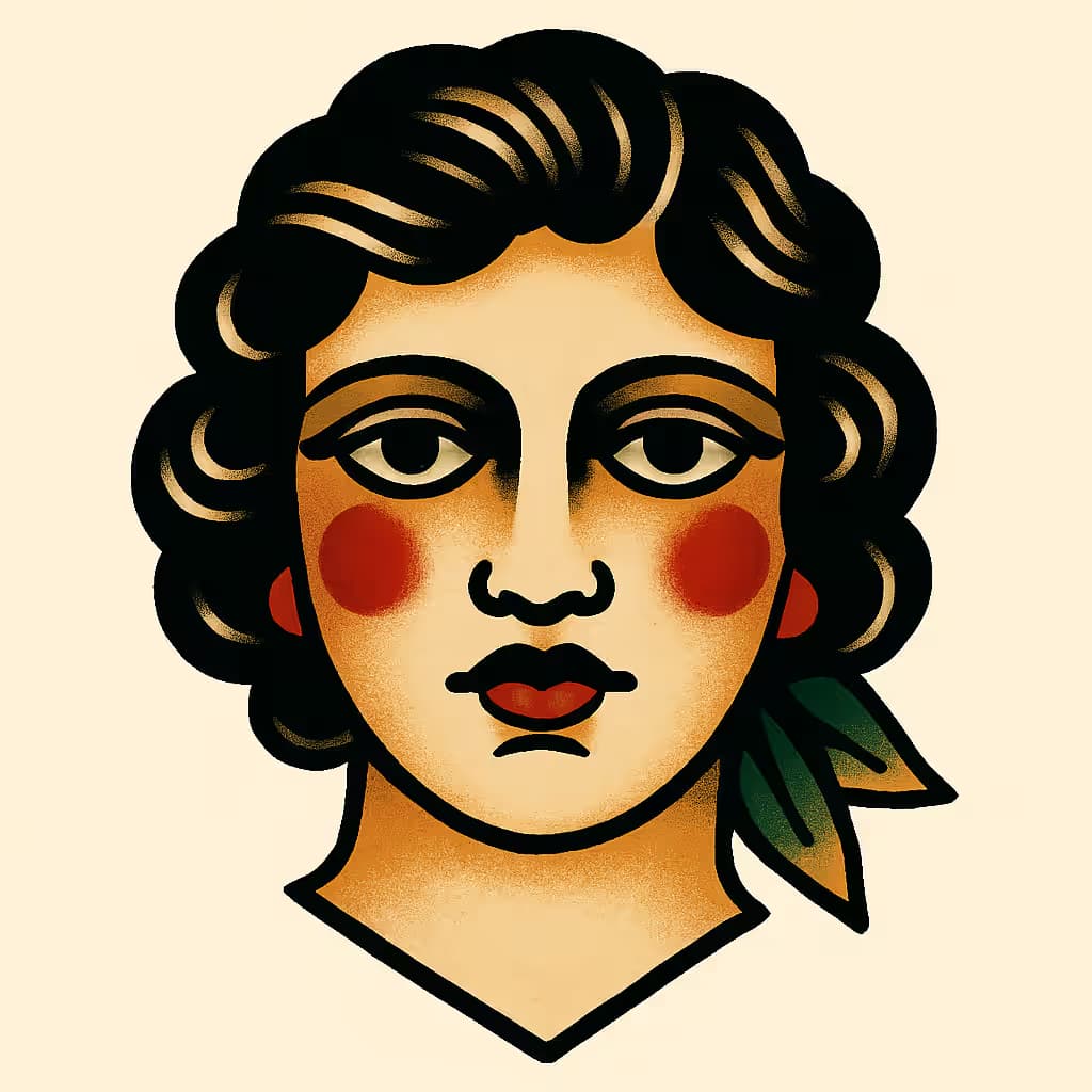 顔のタトゥー | アメリカントラディショナル