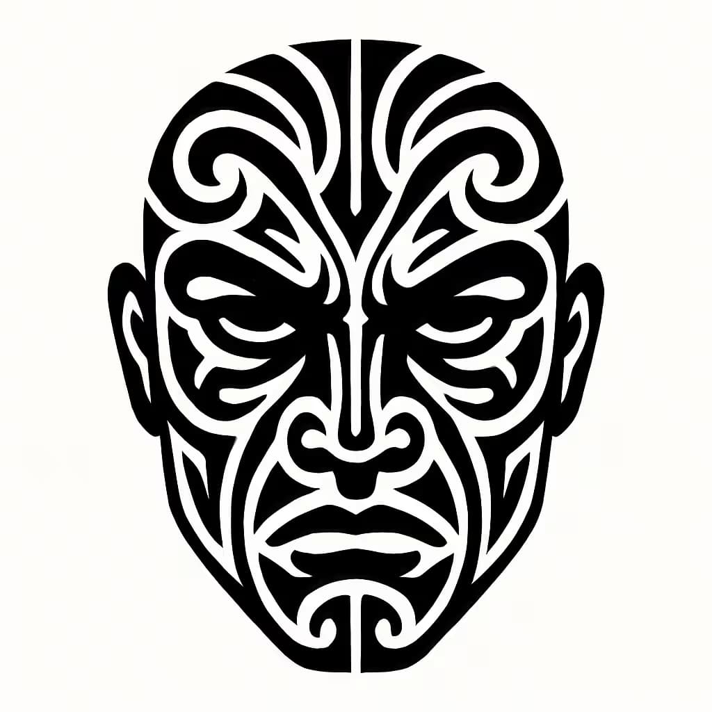 顔のタトゥー | トライバルマスクデザイン