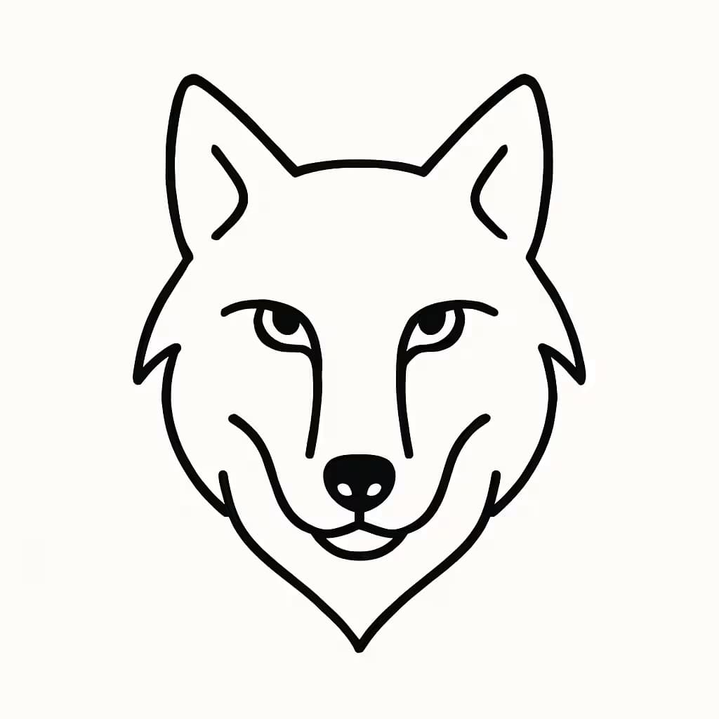 ウルフタトゥー:ミニマルな美しさと鋭い視線